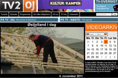 Kultur-Aktivitetshuset Tv2oj 4nov 2011 Klik på billedet og se indslag 2:15min inde i udsendelsen